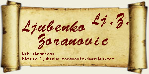 Ljubenko Zoranović vizit kartica